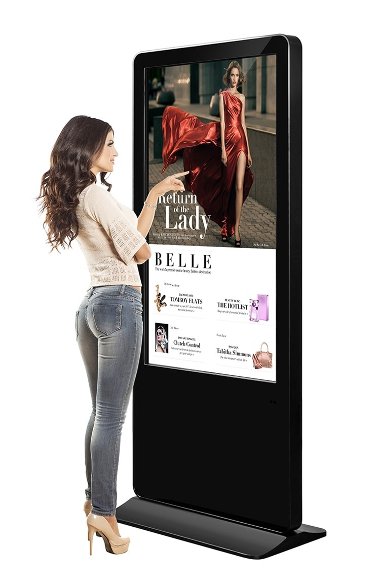 Màn hình quảng cáo chân đứng sử dụng công nghệ màn hình cảm ứng
